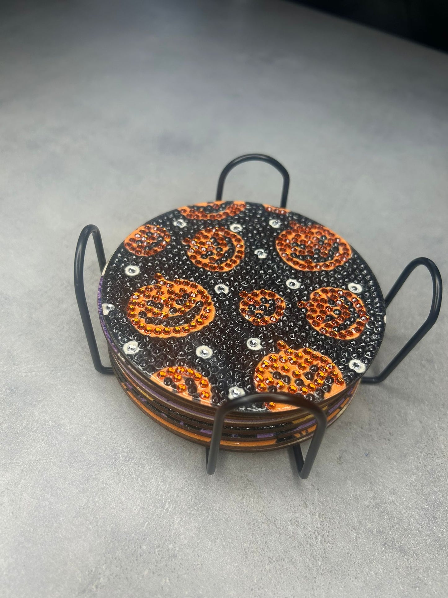Diamond Art Halloween Coasters
